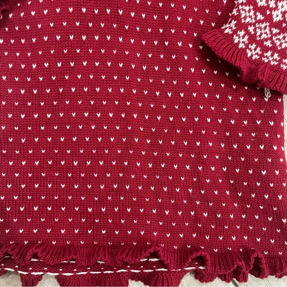 Savannah Baby Toddler Girl Red Hooded Knitted Holiday Winter Dress Size 24m - Picture 3 of 5